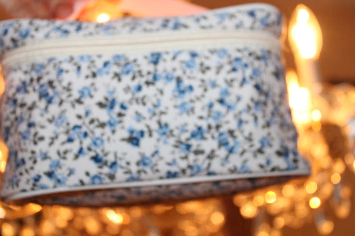 Cosmetic Bag WHITE BOW PINK