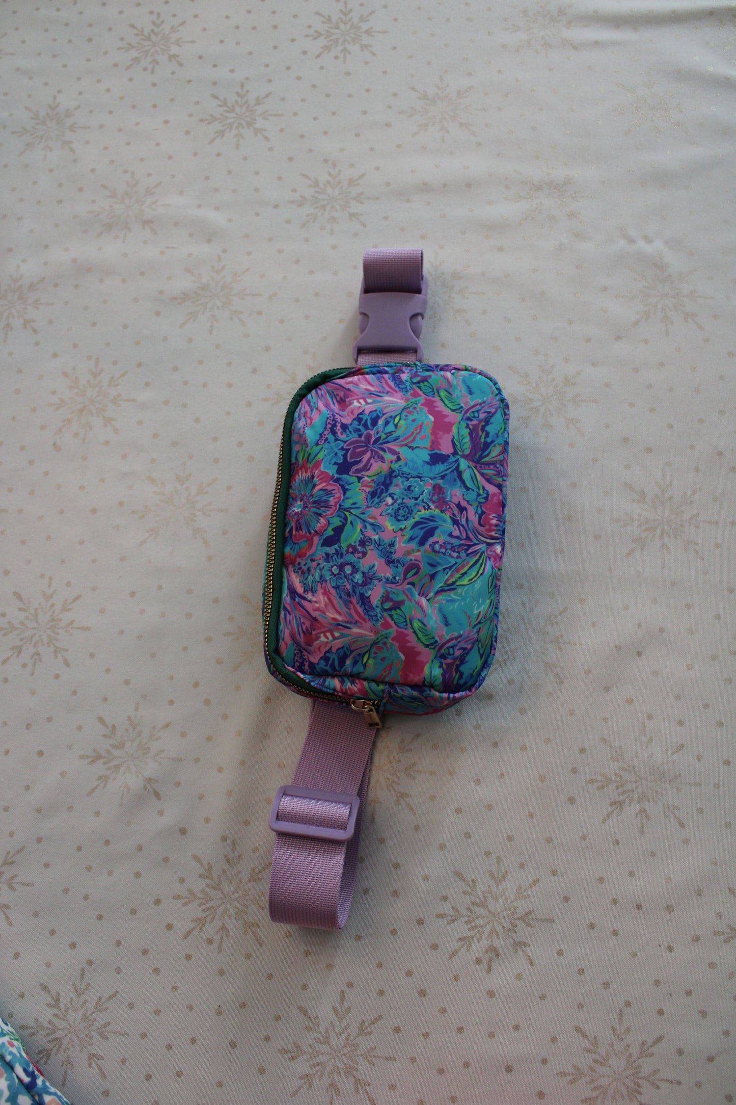 Green purple light cross body OR Chest Bag flower R LUXLOVE
