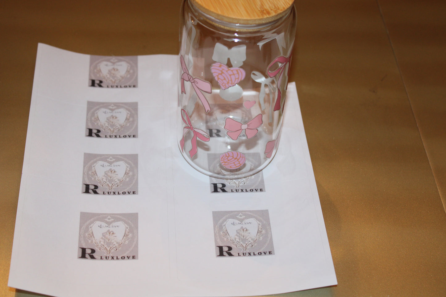 HEART BOW CHRISTMAS 16 OZ CUP