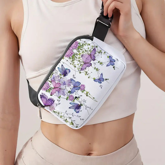 Butterfly Floral Print cross body Bag