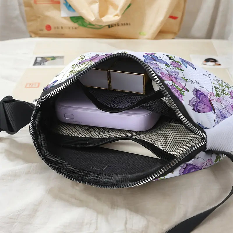 Butterfly Floral Print cross body Bag