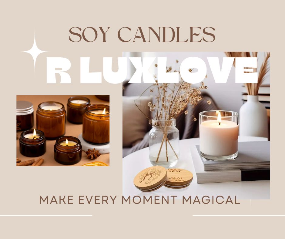 white HOME MADE Candle BY R LUXLOVE