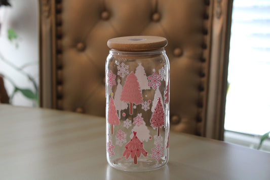 PINK TREE LOVE CHRISTMAS 16 OZ CUP