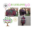 Purple and pink cross body OR Chest Bag flower R LUXLOVE
