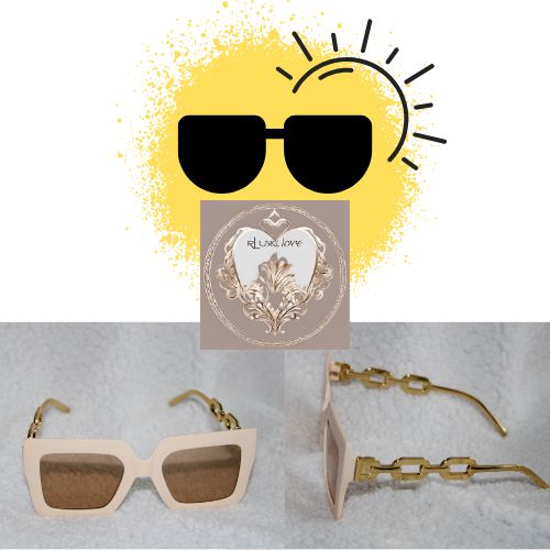 sunglasses gold unisex RLUXLOVE FASION DAILY LIFE