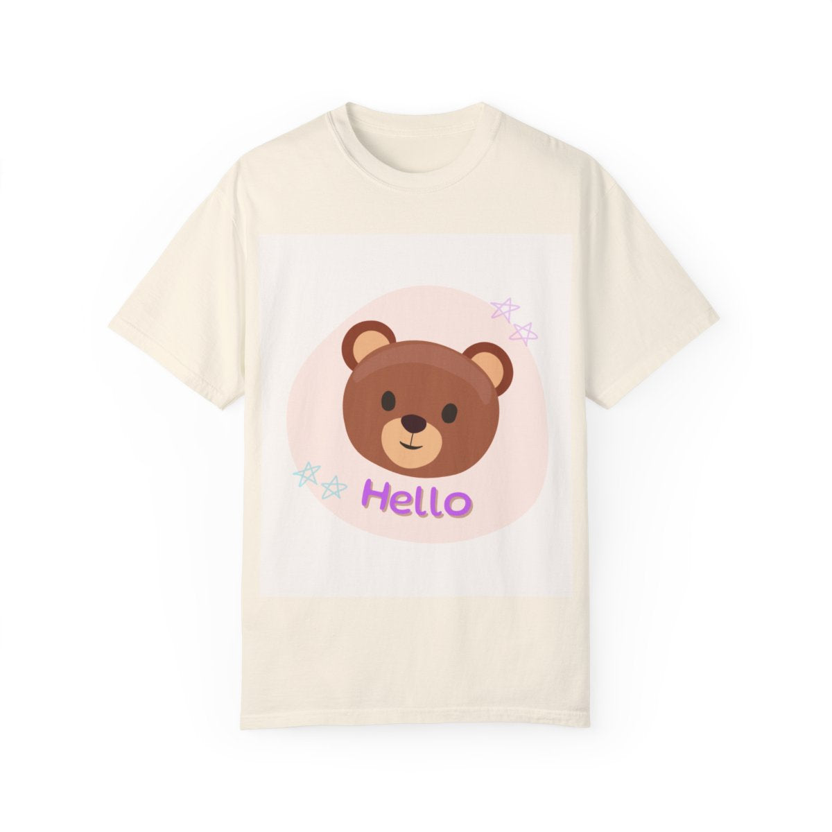 BEAR R LUXLOVE Unisex Garment-Dyed T-shirt COLOR IVORY BIGGER SIDE HERE FOR YOU